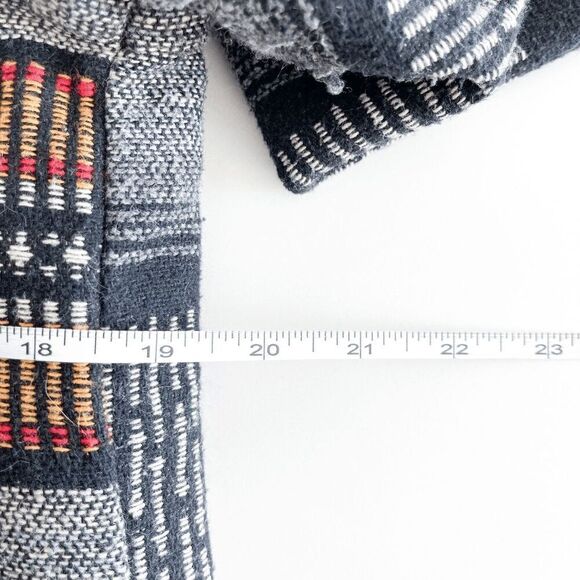 Billabong Womens Zippora Black Tribal Woven Jacket Coat Gray & Red Small - Picture 6 of 8